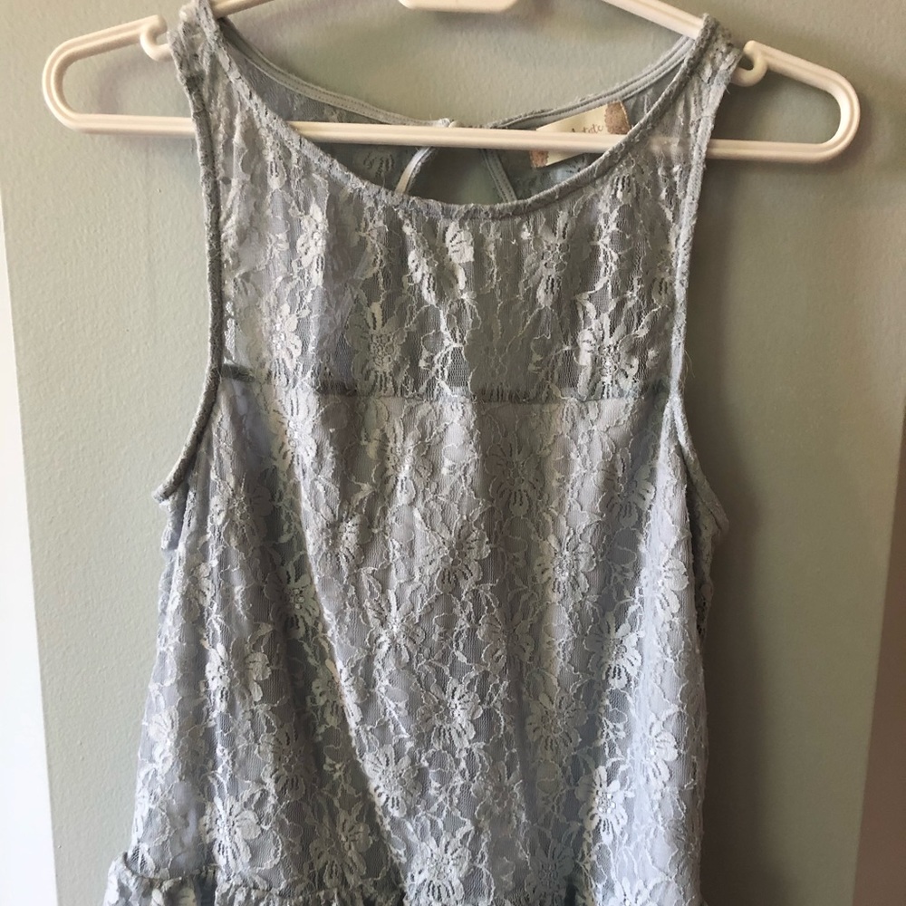 Lace peplum top